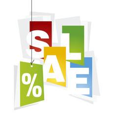 Sale green discount color background