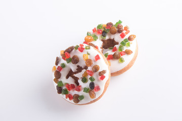 Obraz na płótnie Canvas donut. Christmas donut on the background