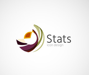 Statistics company logo design. Vector illustration. 