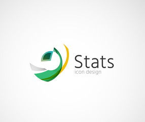 Statistics company logo design. Vector illustration. 