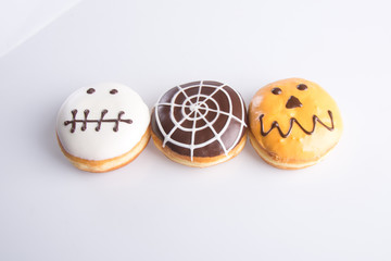 donut. halloween donut on the background