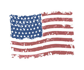 Vector grunge american flag