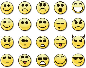 смайлы желтіе обїемніе