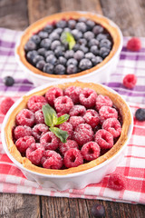 raspberry and blueberry pie