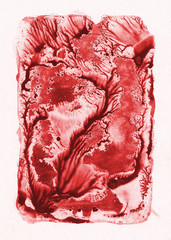 Bloody red print