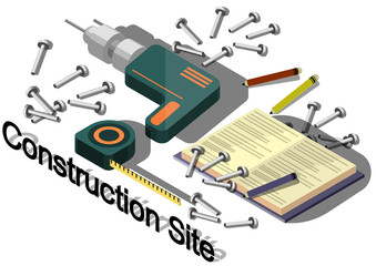 illustration of info graphic construction site concept 