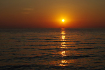 Sonnenaufgang an der Ostsee auf der Insel Usedom