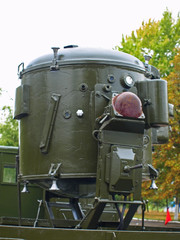 Soviet World War 2 carbon arc searchlight 3-15-4 on flatbed truc