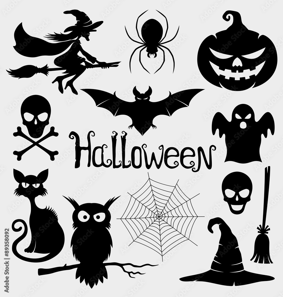 Wall mural halloween signs.