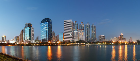 Panorama , Bangkok downtown at night
