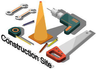 illustration of info graphic construction site concept 