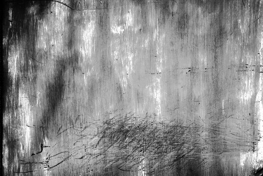 black and white of grunge rusty zinc wall background.