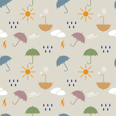 seamless weather pattern beige