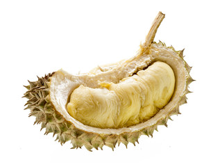 Fototapeta premium King of fruits, durian on white background