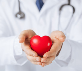 man hands with heart