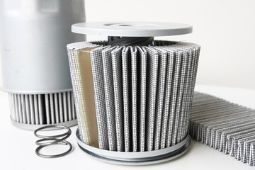 Closed up Fuel filter isolated on white back ground