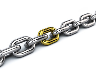 Obraz premium chain with golden link