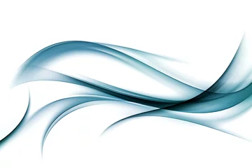 Crédence de cuisine en verre imprimé Vague abstraite abstrait bleu vagues impressionnantes fond