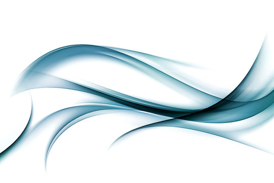 abstract blue awesome waves background © SidorArt