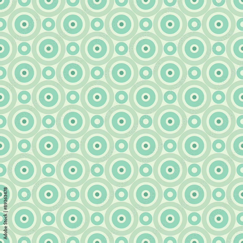Wall mural retro mint different vector seamless patterns
