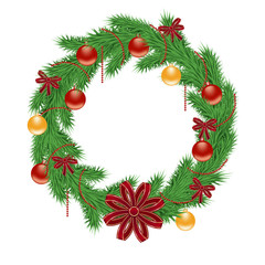 decorated christmas wreath