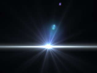 Luce raggio di sole luminoso nello spazio