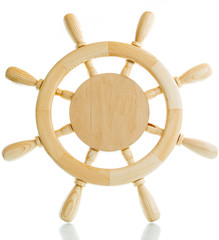 Decorative wooden steering wheel