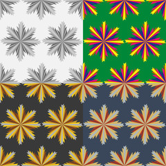 A set of abstract vector seamless patterns