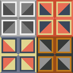 Obraz na płótnie Canvas A set of abstract vector seamless patterns