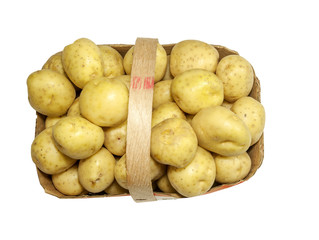 Basket full of fresh Potatoes