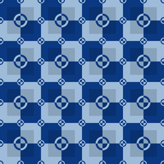 Square pattern in blue and light blue colors