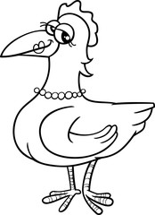 hen bird coloring book