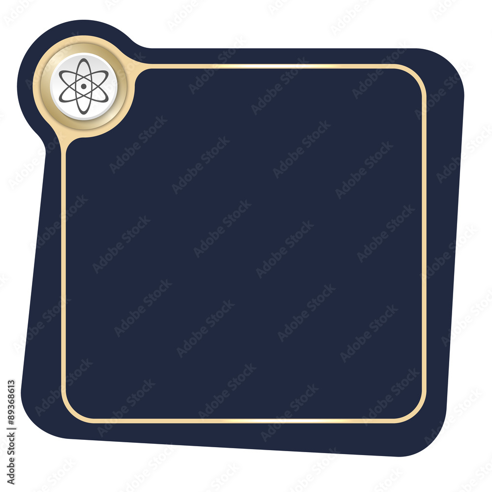 Poster flat frame for your text and science symbol