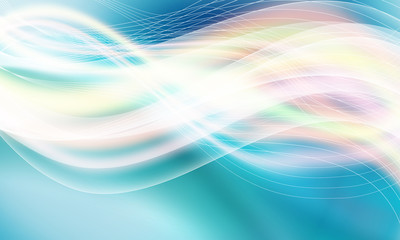 Vector abstract background and colored waves and white lines