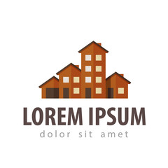 Fototapeta premium real estate vector logo design template. construction, building