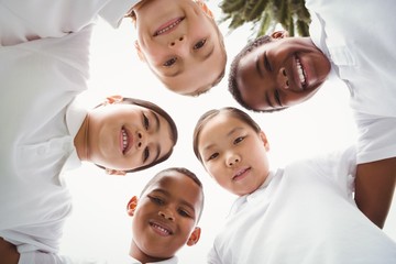 Group of students looking at camera