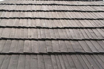 Wooden shingle roof background
