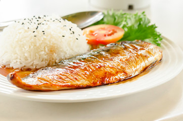Saba teriyaki Japanese food