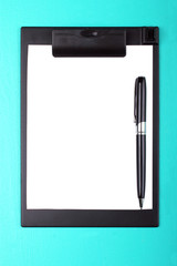 stationery on wooden background