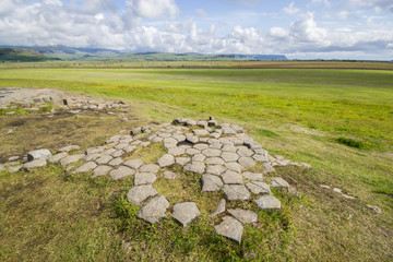 Basalti colonnari a Kirkjubaejarklaustur, Islanda 