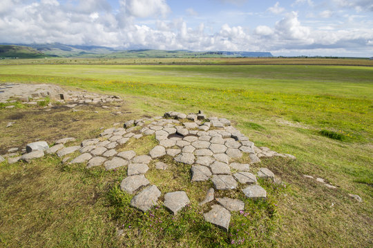 Basalti colonnari a Kirkjubaejarklaustur, Islanda 