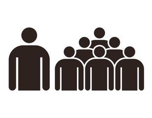 Human figure and group of people