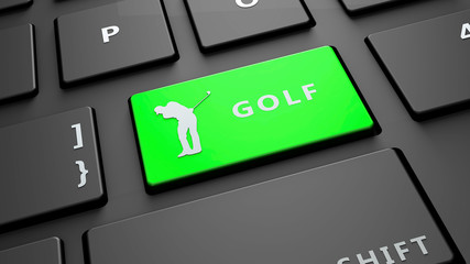 Fototapeta premium golf keyboard key