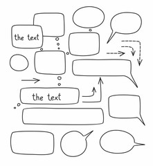 Obraz premium Infographics, circuit, cloud, frames, arrows, contour drawing, white background. 