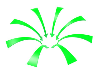 Arrows pointing-Green