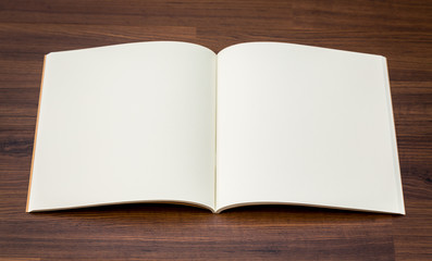Blank catalog, magazines,book mock up on wood background