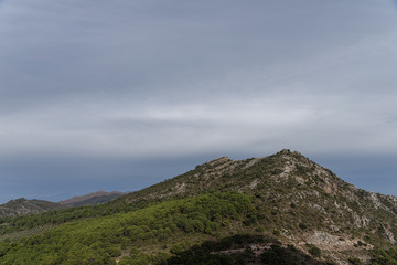 Fototapeta na wymiar vistas de sierra blanca en el municipio de Ojén, Málaga