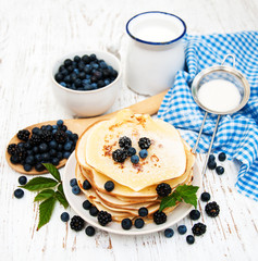 Pancakes with berries