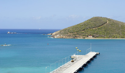 View of pier in St. Thomas.
