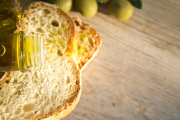 bread with olives and oil